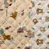 Quilted Cotton GLAMPING Ecru